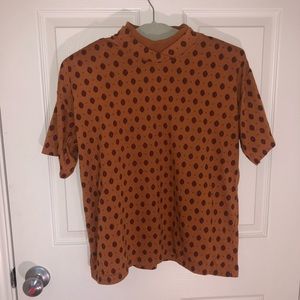 Patterned Turtle Neck w Shoulder Pads (M/L)